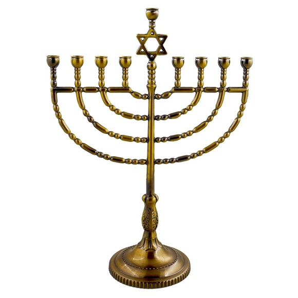 🕎Beautiful Metal Menorah 🕎 in gold tone ✨NEW IN BOX ✨ - Picture 2 of 13